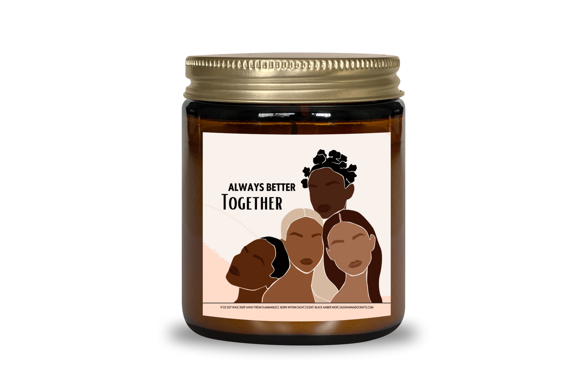 Better-Together-African-AmericanWoman-soy-wax-candle-with-gold-lid