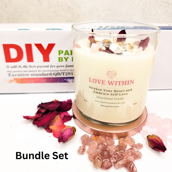 Self-Love Paint-By-Number Set with Intentional Candle Bundle