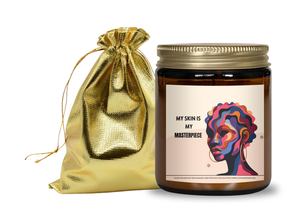 My-Skin-is-My-Masterpiece-soy-wax-candle-gold-bag